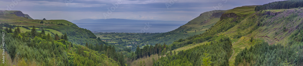 Glenariff known as Queens of the Glens and the biggest of the nine Glens of Antrim, County Antrim, Northern Ireland, UK