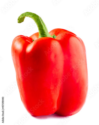 Red pepper isolated on white background. High quality photo.