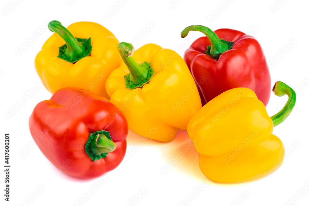 Peppers isolated on white background. High quality photo Peppers isolated on white background. High quality photo