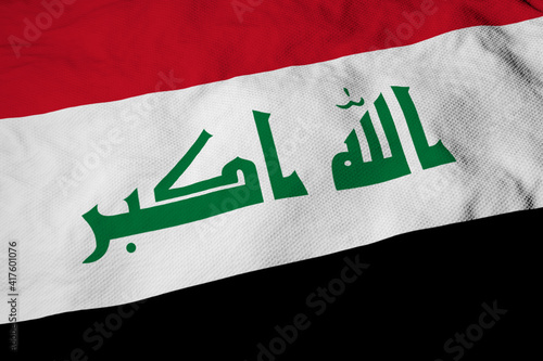 3D rendering Iraqian flag photo
