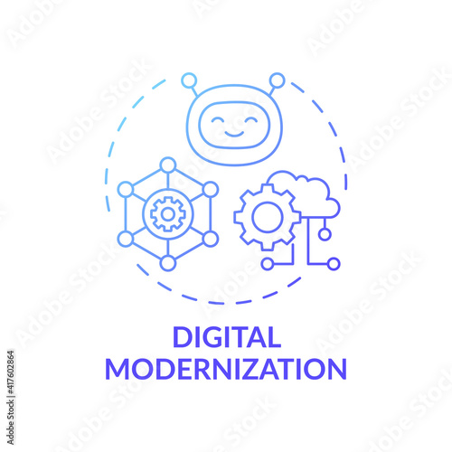 Fotografie Digital modernization concept icon