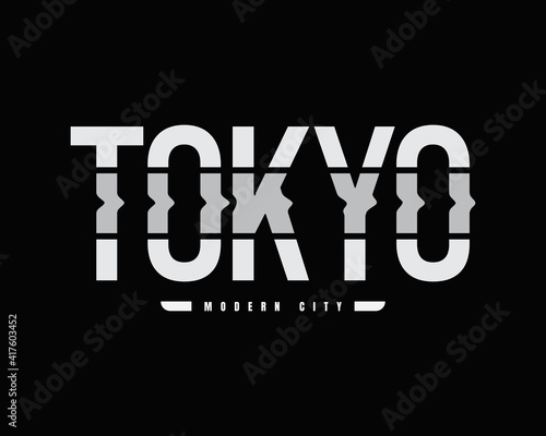 Graphic illustration text, tokyo, perfect for t-shirts, hoodies, clothes etc.