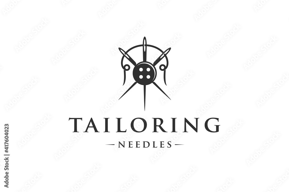 Three Needles Tailoring Logo Template Three Needles Tailoring Logo Template