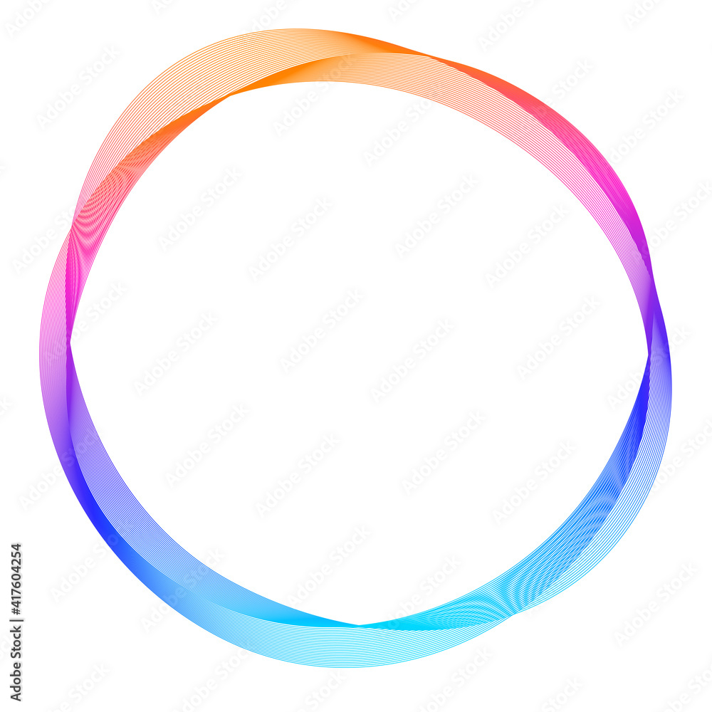 Design elements. Wave of many purple lines circle ring. Abstract vertical wavy stripes on white background isolated. Vector illustration EPS 10. Colourful waves with lines created using Blend Tool Design elements. Wave of many purple lines circle ring. Abstract vertical wavy stripes on white background isolated. Vector illustration EPS 10. Colourful waves with lines created using Blend Tool