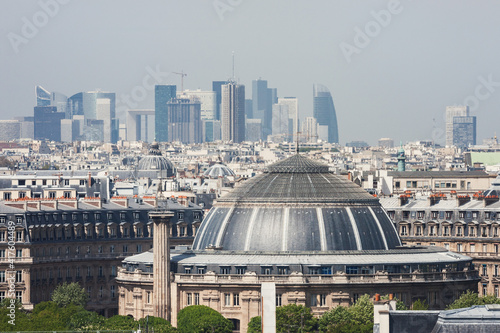 View from a height on business district La Defence. Paris. France