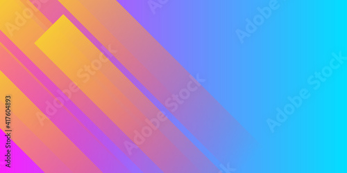 Modern colorful pink yellow orange bright blue abstract stripe background for tech business and corporate presentation
