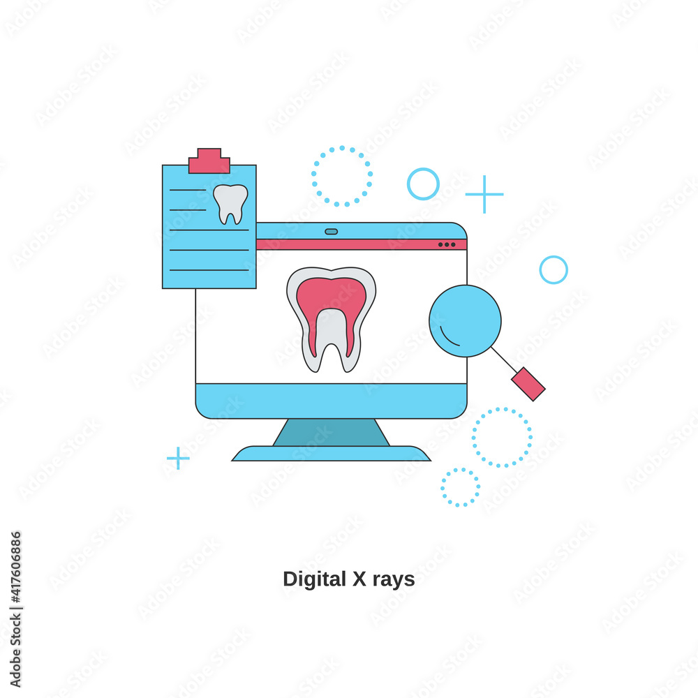 Dental services concept. Digital x-ray. Dental services concept. Digital x-ray.