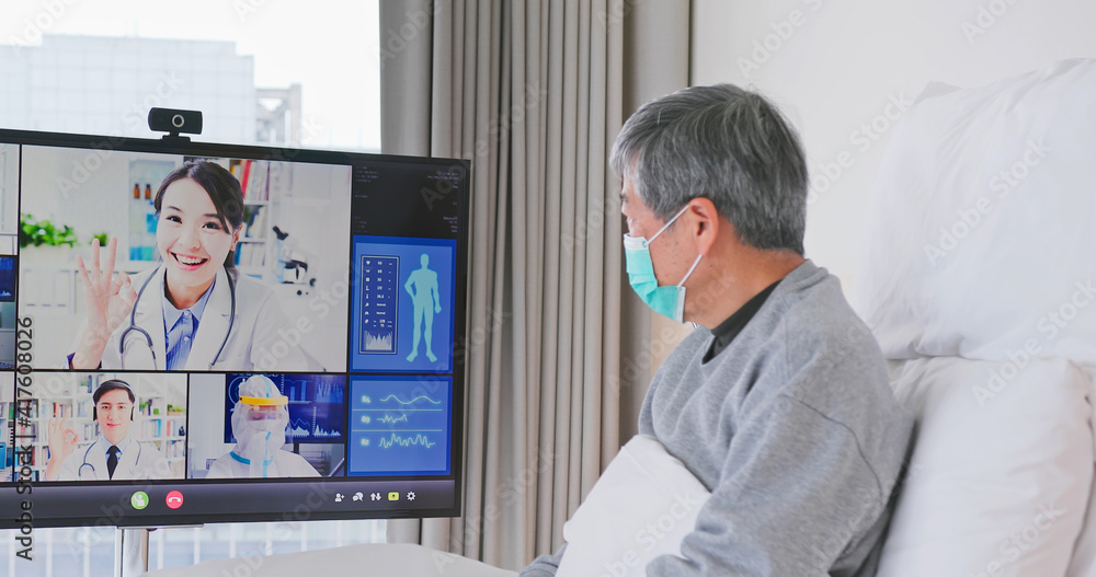 Telemedicine concept with webcam Telemedicine concept with webcam
