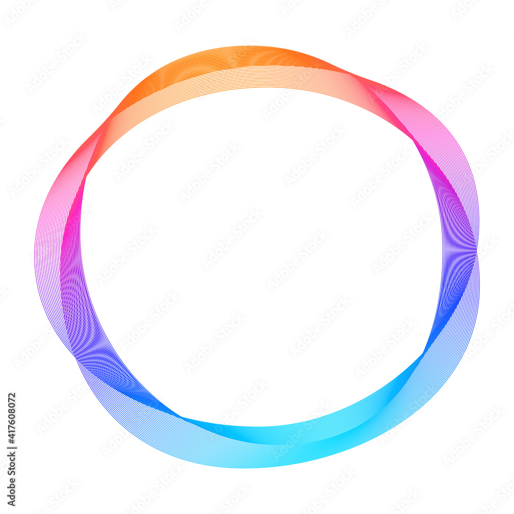Design elements. Wave of many purple lines circle ring. Abstract vertical wavy stripes on white background isolated. Vector illustration EPS 10. Colourful waves with lines created using Blend Tool Design elements. Wave of many purple lines circle ring. Abstract vertical wavy stripes on white background isolated. Vector illustration EPS 10. Colourful waves with lines created using Blend Tool
