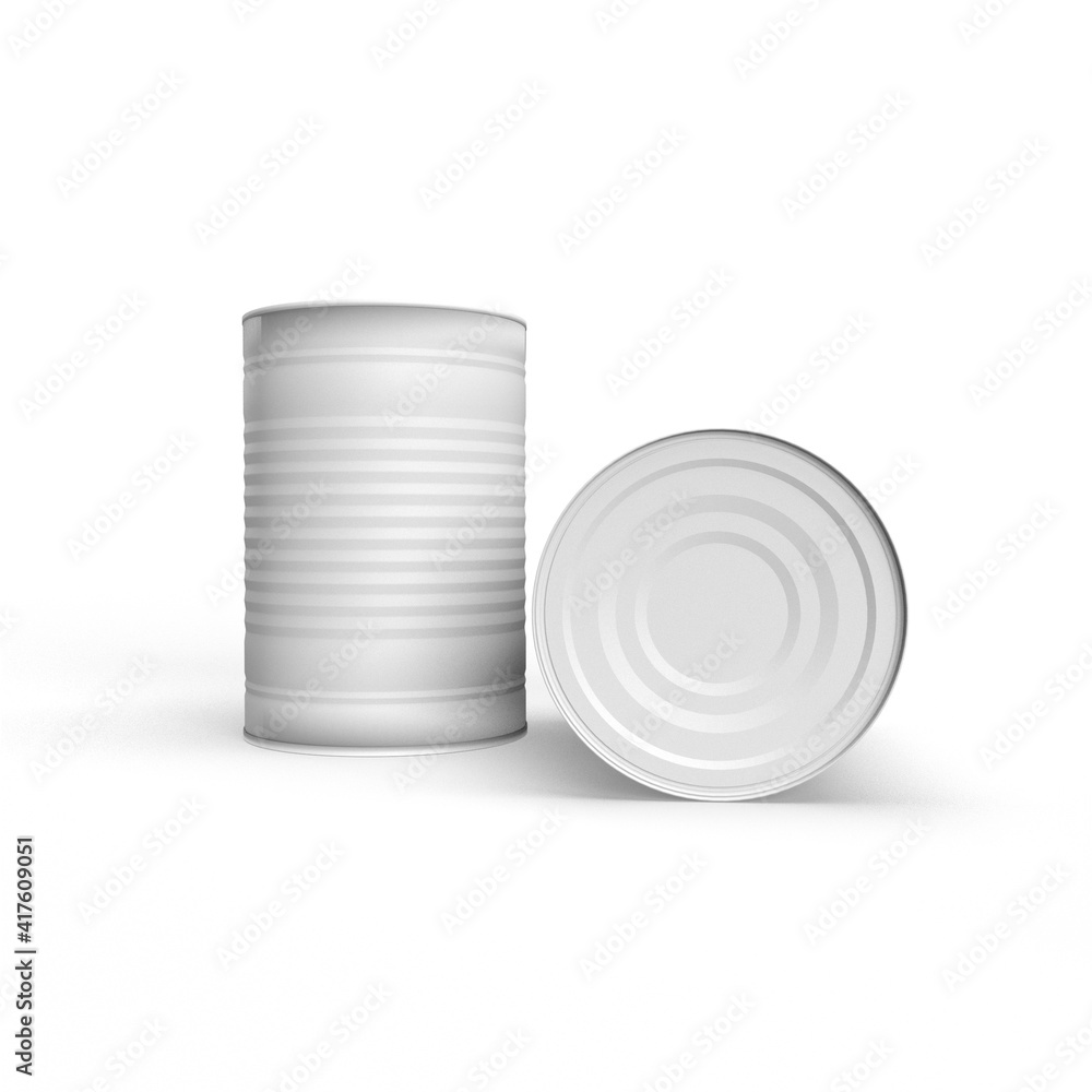Obraz premium tin can on white background