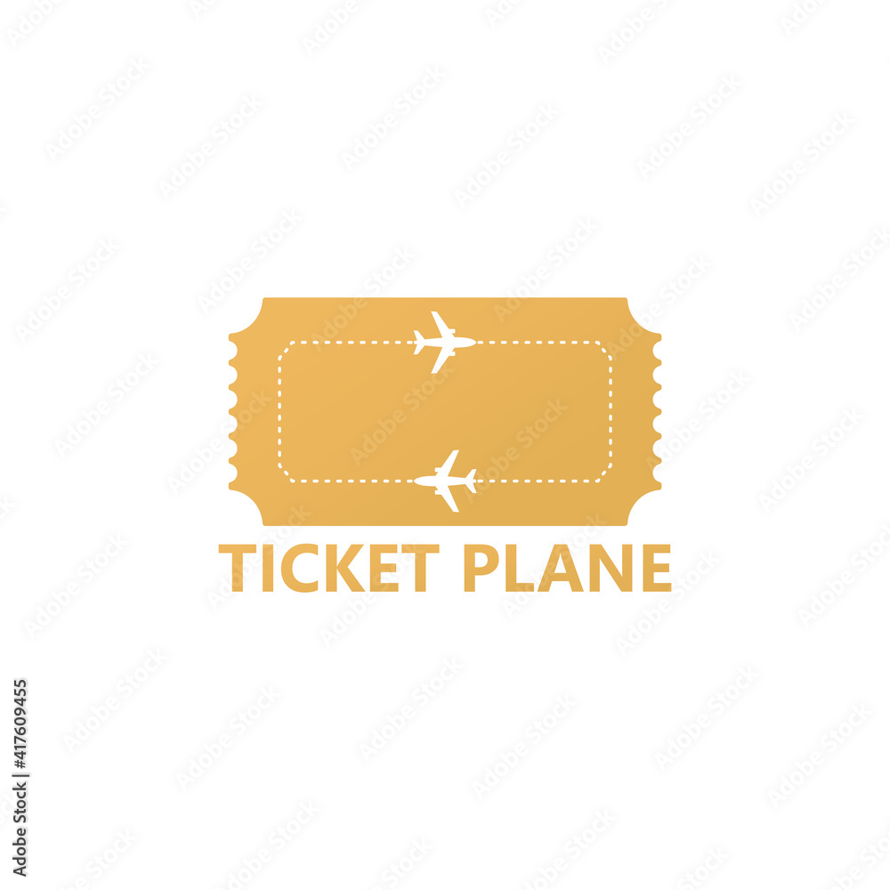 Ticket plane travel logo template design Ticket plane travel logo template design
