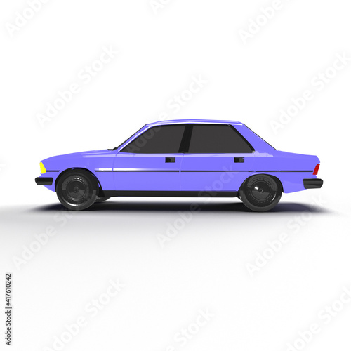 car on white background