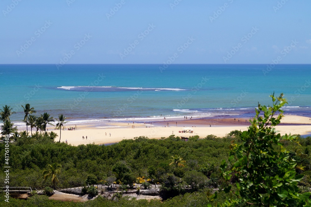 Vista panorâmica da praia de Trancoso / Bahia / Brazil