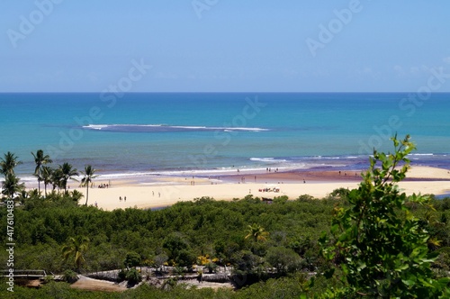 Vista panor  mica da praia de Trancoso   Bahia   Brazil