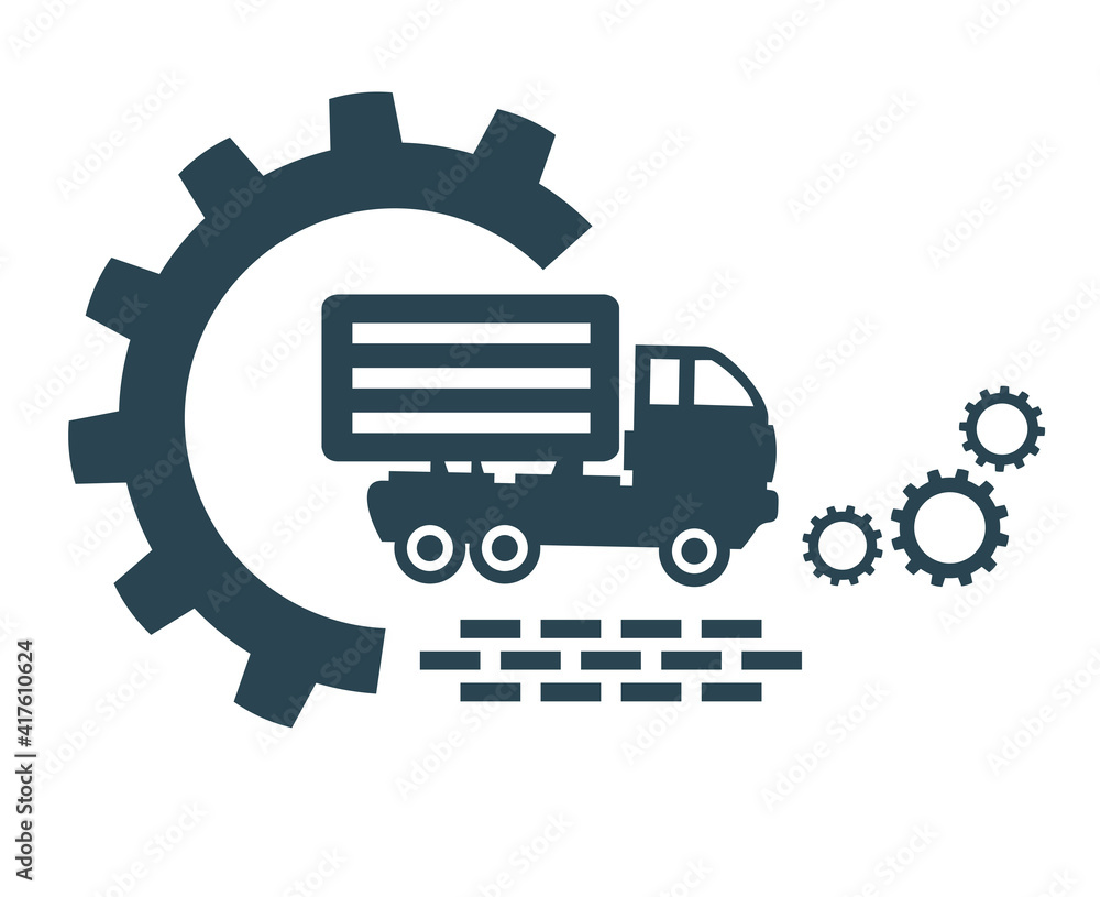 Vector illustration of a logo, truck icon.