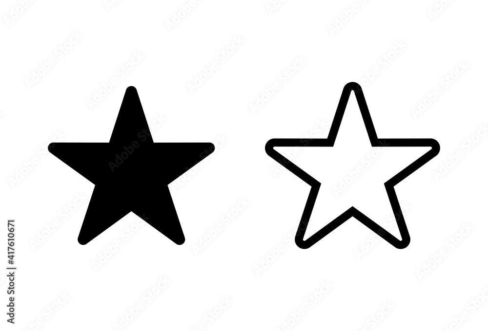 Star Icon set. rating icon vector. favourite star icon