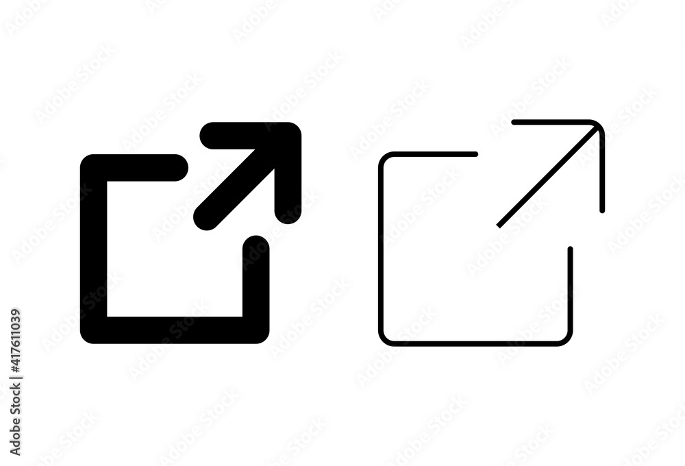 External link icon set. link icon vector. hyperlink symbol External link icon set. link icon vector. hyperlink symbol