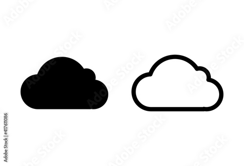 Cloud icon set. cloud vector icon
