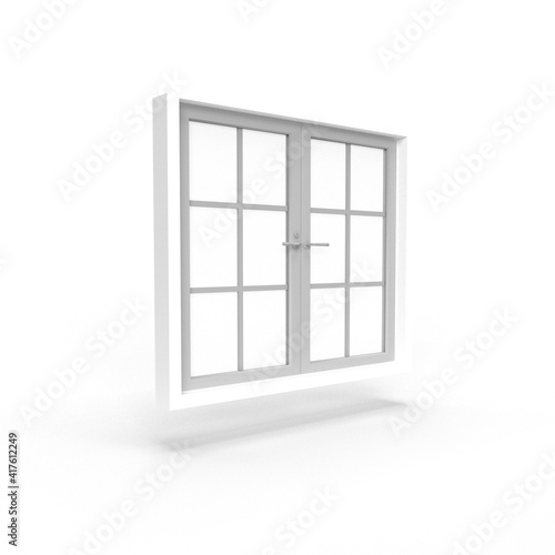 window on white background