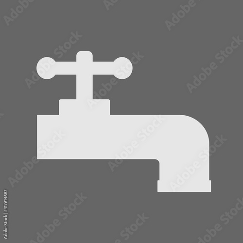 Faucet flat vector icon.