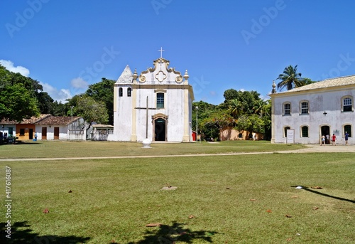 Paisagem do centro histórico de Porto Seguro local do descobrimento do Brasil / Bahia / Brazil