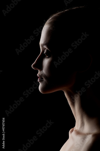 sad female silhouette