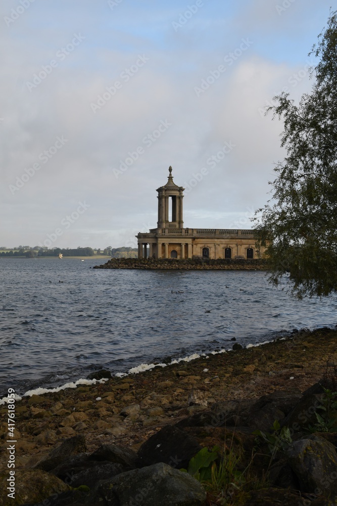 Normanton Church, on the banks of Rutland Water reservoir in the East Midlands