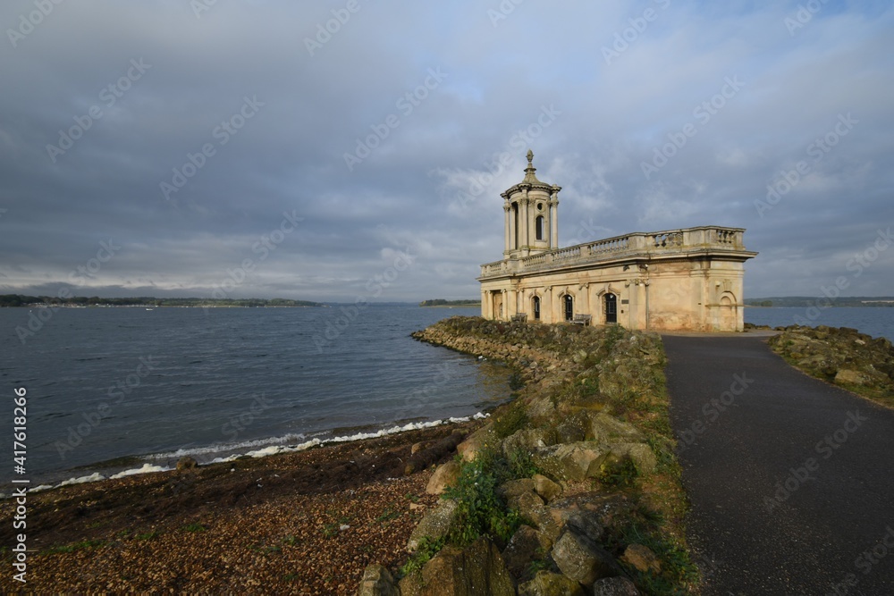 Normanton Church, on the banks of Rutland Water reservoir in the East Midlands
