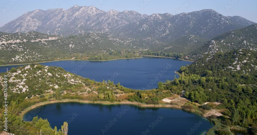 Aerial view of Bacinska jezera near Adriatic Sea, Croatia Aerial view of Bacinska jezera near Adriatic Sea, Croatia