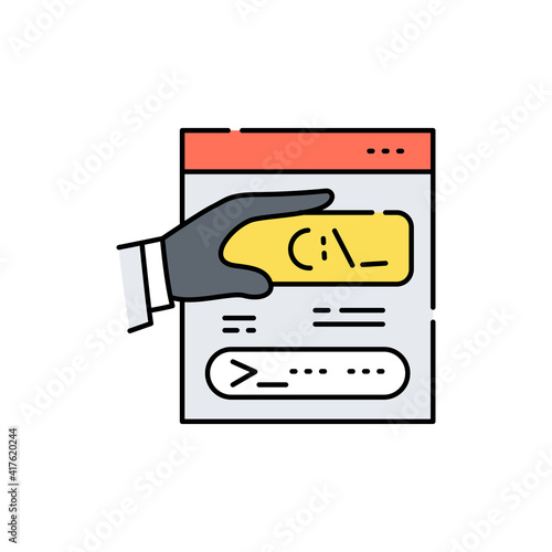 Exploit olor line icon. Pictogram for web page, mobile app, promo.