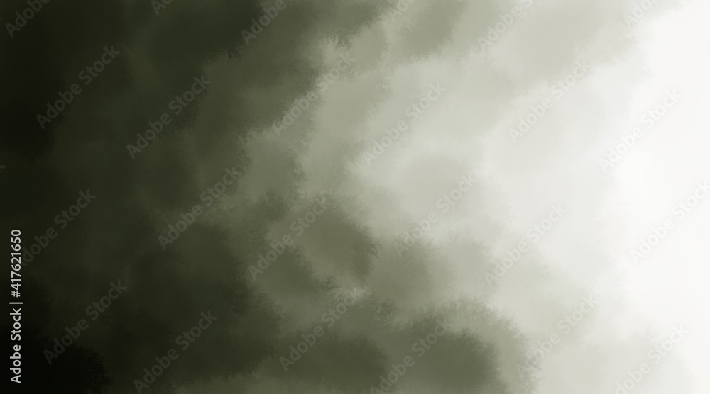 Fototapeta premium Abstract horizontal watercolor background in dark umber colors. Smoke gradient with liquid curve lines texture and white space for text.