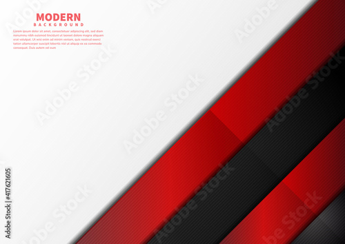 Template corporate banner concept red black grey and white contrast background.