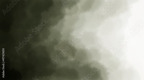 Abstract horizontal watercolor background in dark umber colors. Smoke gradient with liquid curve lines texture and white space for text.