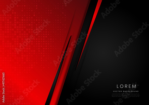 Template corporate banner concept red and black contrast background.