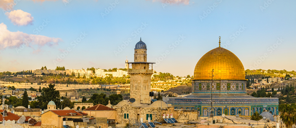 Obraz premium Old Jerusalem Aerial View