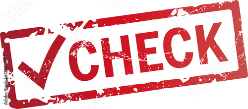 roter Stempel check mit Haken