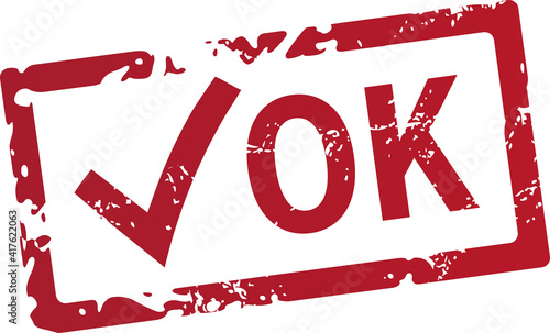 Roter stempel ok mit Haken