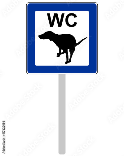 Verkehrszeichen WC für Hunde photo