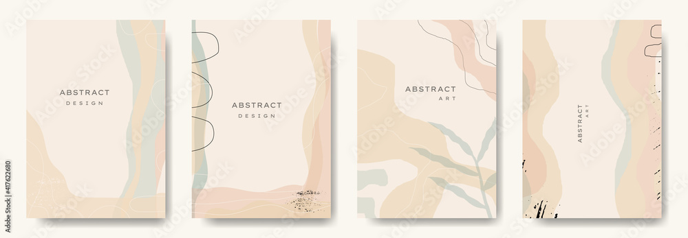 Abstract background with leaf pattern and various shapes set up. Ideal for cover, poster, business card, flyer, brochure,magazine first page,social media
 and other. illustration vector eps 10