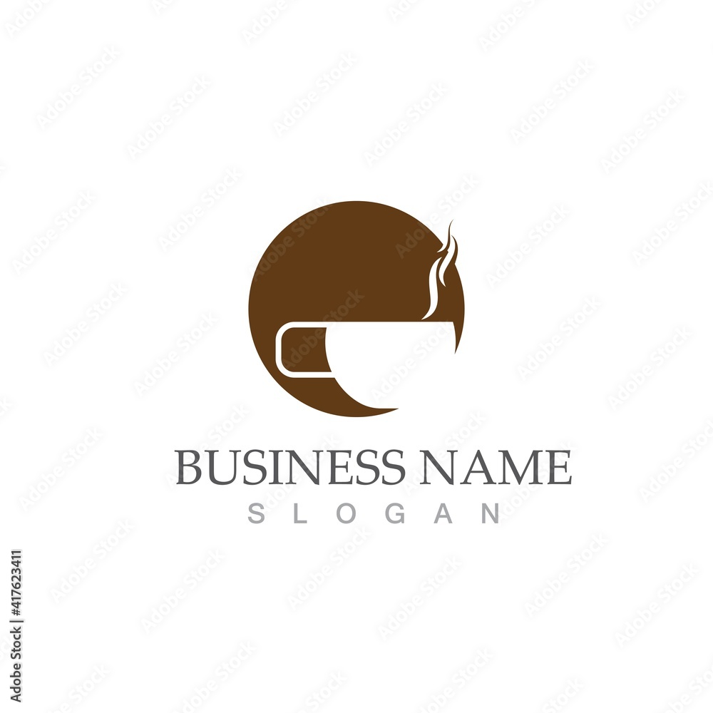 Fototapeta premium coffee cup logo template vector icon