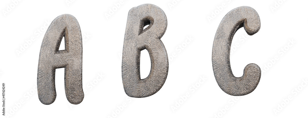Snake skin alphabet. Letters A, B, C. Leather font 3d render. Background remove in one click. Snake skin alphabet. Letters A, B, C. Leather font 3d render. Background remove in one click.