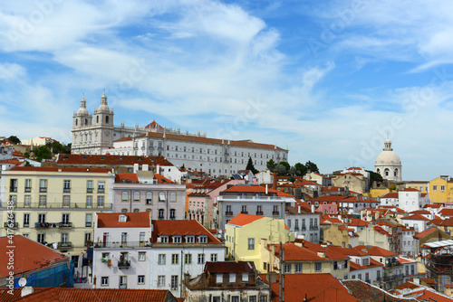 Monastery of Sao Vicente de Fora and Santa Engracia at Alfama district in city of Lisbon, Portugal.