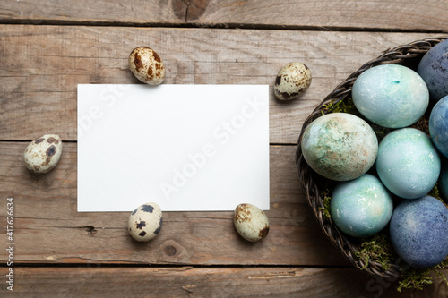 Plakat Colorful easter eggs. Easter background concept