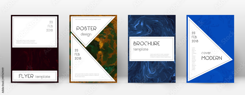 Abstract cover. Unique design template. Suminagashi marble stylish poster. Unique trendy abstract co