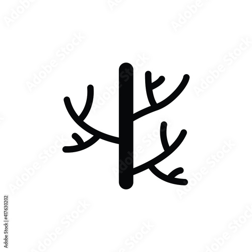 Human artery glyph icon. Solid style can be used for web, mobile, ui. Blood, vessel, artery, vascular, vein, cardiovascular, heart concept. Vector illustration isolated on white background. EPS 10.