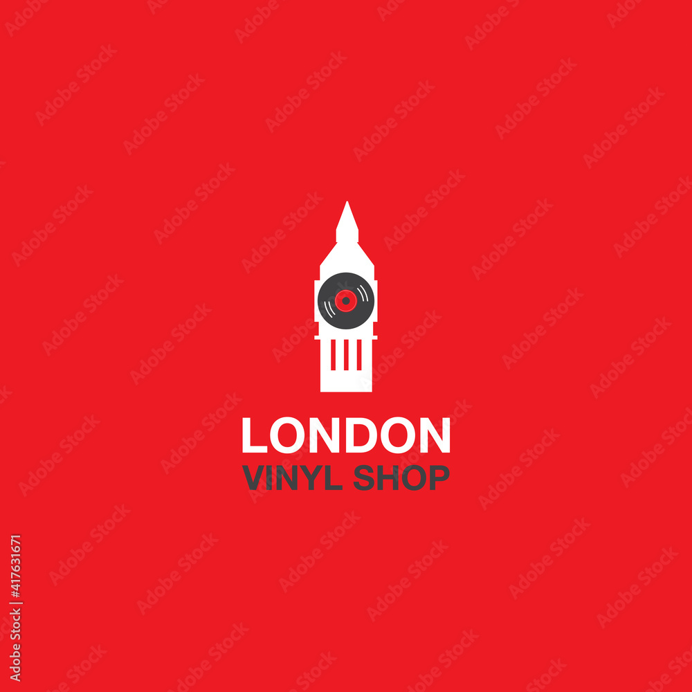 London vinyl shop logo concept London vinyl shop logo concept