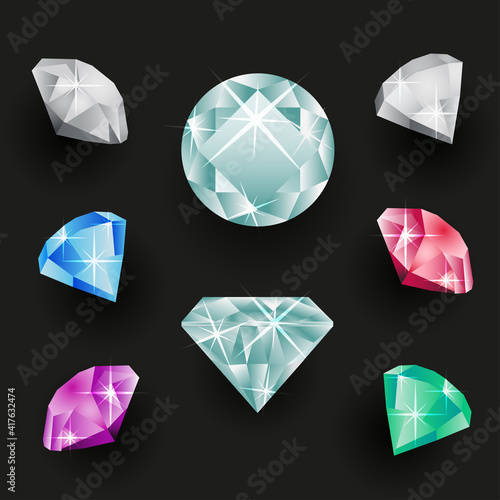 shining diamonds jewels treasures set