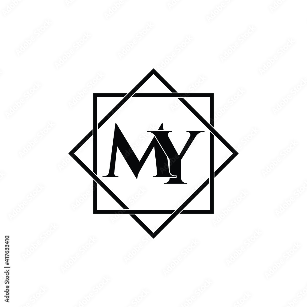 Letter MY luxury logo design vector Letter MY luxury logo design vector