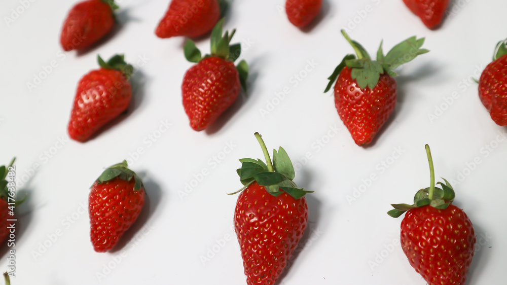 strawberries isolated on white background strawberries isolated on white background