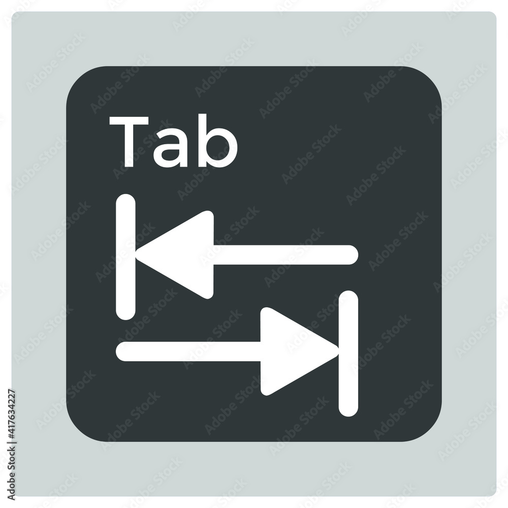 Vector illustration for Tab Key EPS10 Vector illustration for Tab Key EPS10